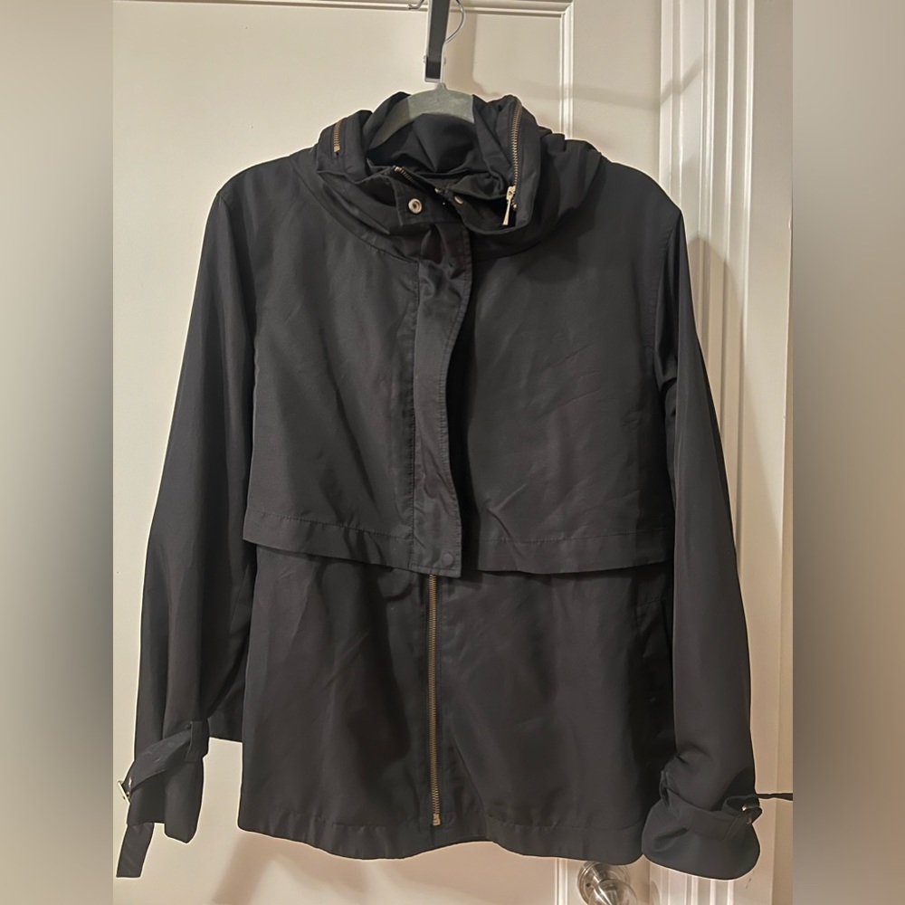 Black rain jacket